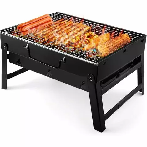 BEARSU Grill Barbecue, Portable Et Pliable Barbecue De Table Au Charbon De Bois Sans Fumée En Acier Inoxydable à L'Extérieur BBQ Pour Jardin Terrasse Pique-Nique Camping Voyage (36 X 29 X 7.5 Cm) 3 BEARSU Grill Barbecue, Portable Et Pliable Barbecue De Table Au Charbon De Bois Sans Fumée En Acier Inoxydable à L'Extérieur BBQ Pour Jardin Terrasse Pique-Nique Camping Voyage (36 X 29 X 7.5 Cm)