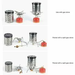 BEARSU Camping En Plein Air Chauffage Rechaud Mini Portable Hotte Poêle Équipement De Chauffage Adaptateur Pour Les Activités En Plein Air Et Le Chauffage Dans La Tente -France Barbecue Soldes Boutique 25029473 4