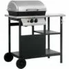 Hommoo Barbecue A Gaz Avec Tablette A 3 Couches Noir Et Argente HDV33168 -France Barbecue Soldes Boutique 25432046 1