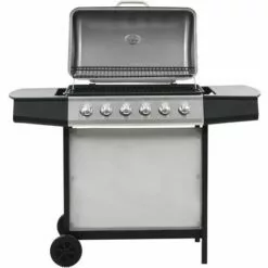 TRUE DEAL Barbecue Au Gaz Avec 6 Zones De Cuisson Inox Argenté