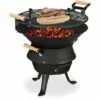 Relaxdays Baril De Barbecue En Fonte De Fer, Foyer Réglable En Hauteur, Aération, Pour Charbon, HlP 40x45x36cm. Noir 1 Relaxdays Baril De Barbecue En Fonte De Fer, Foyer Réglable En Hauteur, Aération, Pour Charbon, HlP 40x45x36cm. Noir -France Barbecue Soldes Boutique 27259886 1