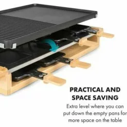 Klarstein Tournedo Raclette 1200 W Fonte D'aluminium 8 Personnes Décor Bois 11 Klarstein Tournedo Raclette 1200 W Fonte D'aluminium 8 Personnes Décor Bois -France Barbecue Soldes Boutique 27488173 5