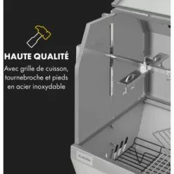 Klarstein Sauenland Pro XL Barbecue à Cochon De Lait Rôtissoire 15 W 4 Roulettes Inox -France Barbecue Soldes Boutique 27488211 3