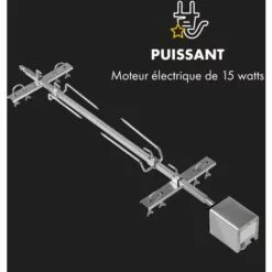 Klarstein Sauenland Pro XL Barbecue à Cochon De Lait Rôtissoire 15 W 4 Roulettes Inox -France Barbecue Soldes Boutique 27488211 5