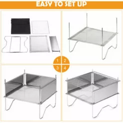 ASUPERMALL Barbecue En Acier Inoxydable Portable -France Barbecue Soldes Boutique 27614685 5