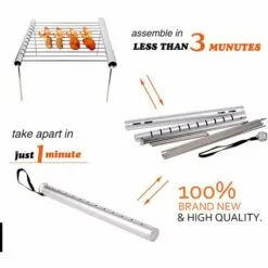 BARES Barbecue Grilles, Barbecue En Acier Inoxydable Barbecue Portable Camping Barbecue Grill Pliable Compact Camping Grill Pour Camping, Randonnée, Pique-nique -France Barbecue Soldes Boutique 27870304 3