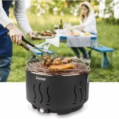 FIXKIT Grill Barbecue Portable, Barbecue Au Charbon De Bois Sans Fumée,avec Sacs De Rangement Et USB Ou Ventilateur à Piles, 3 Minutes De Préchauffage, Pour Famille, Jardin, Balcon, Camping, 35x35x25cm 11 FIXKIT Grill Barbecue Portable, Barbecue Au Charbon De Bois Sans Fumée,avec Sacs De Rangement Et USB Ou Ventilateur à Piles, 3 Minutes De Préchauffage, Pour Famille, Jardin, Balcon, Camping, 35x35x25cm -France Barbecue Soldes Boutique 28196308 5