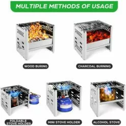 BRIDAY Réchaud De Camping Portable, Camping Poêle À Bois Léger Avec Grille Et Sac De Rangement, Pliable Compact Durable Pour Barbecue Randonnée Camping Pique-Nique Cuisine De Plein Air 9 BRIDAY Réchaud De Camping Portable, Camping Poêle À Bois Léger Avec Grille Et Sac De Rangement, Pliable Compact Durable Pour Barbecue Randonnée Camping Pique-Nique Cuisine De Plein Air -France Barbecue Soldes Boutique 28492378 3