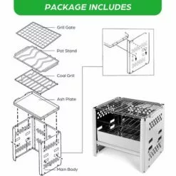 BRIDAY Réchaud De Camping Portable, Camping Poêle À Bois Léger Avec Grille Et Sac De Rangement, Pliable Compact Durable Pour Barbecue Randonnée Camping Pique-Nique Cuisine De Plein Air 11 BRIDAY Réchaud De Camping Portable, Camping Poêle À Bois Léger Avec Grille Et Sac De Rangement, Pliable Compact Durable Pour Barbecue Randonnée Camping Pique-Nique Cuisine De Plein Air -France Barbecue Soldes Boutique 28492378 5