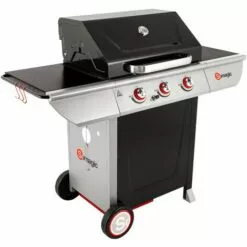 SOMAGIC - Barbecue Au Gaz MANHATTAN 300S - 3 Brûleurs 10,5kW - Noir