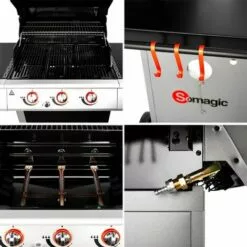 SOMAGIC - Barbecue Au Gaz MANHATTAN 300S - 3 Brûleurs 10,5kW - Noir -France Barbecue Soldes Boutique 28910810 3