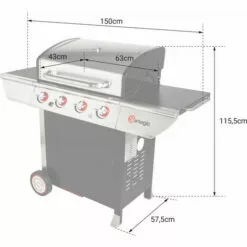 SOMAGIC - Barbecue Au Gaz MANHATTAN 400GPI - 4 Brûleurs 14kW - Noir -France Barbecue Soldes Boutique 28910819 4