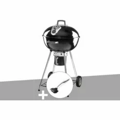 NAPOLEON Barbecue à Charbon Napoléon Rodéo 57 Cm Sur Pied + Brosse Pour Grill - Noir