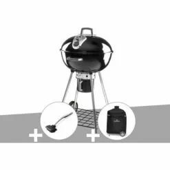 NAPOLEON Barbecue à Charbon Napoléon Rodéo 57 Cm Sur Pied + Brosse Pour Grill + Housse De Protection - Noir