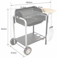 SOMAGIC - Barbecue Au Charbon De Bois ROMA Avec Cuisson Pizza - Noir -France Barbecue Soldes Boutique 29541312 4