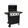 BENEFFITO LOFOTEN - Barbecue Extérieur Au Gaz 3 Brûleurs - Puissance 8,4 KW - Capot De Fermeture Avec Thermomètre - 2 Grilles En Acier Chromé, 2 Etagères Latérales, 1 Plateau Bas - 2 Roues - Noir - Noir -France Barbecue Soldes Boutique 30533948 1