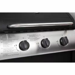 BENEFFITO LOFOTEN - Barbecue Extérieur Au Gaz 3 Brûleurs - Puissance 8,4 KW - Capot De Fermeture Avec Thermomètre - 2 Grilles En Acier Chromé, 2 Etagères Latérales, 1 Plateau Bas - 2 Roues - Noir - Noir -France Barbecue Soldes Boutique 30533948 3