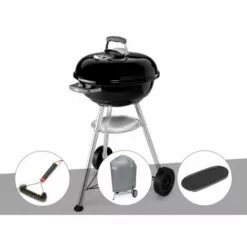 Barbecue Weber Compact Kettle 47 Cm + Brosse + Housse + Plancha