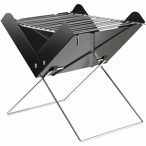 HAPPYSHOPPING Mini Barbecue Pliable En Forme De X Barbecue Grill Modele A913 Noir 3 HAPPYSHOPPING Mini Barbecue Pliable En Forme De X Barbecue Grill Modele A913 Noir