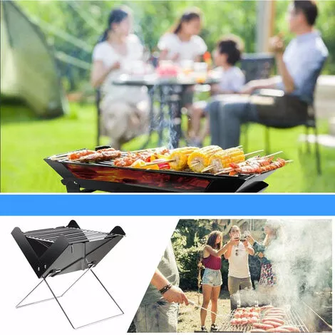 HAPPYSHOPPING Mini Barbecue Pliable En Forme De X Barbecue Grill Modele A913 Noir 5 HAPPYSHOPPING Mini Barbecue Pliable En Forme De X Barbecue Grill Modele A913 Noir – Image 3