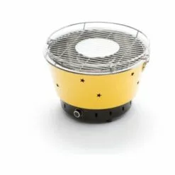 CAESAROO Barbecue à Charbon De Bois Portable Jaune Avec Ventilateur électrique | Jaune
