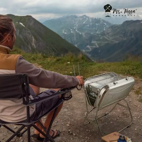 MR TUZZA Barbecue Pliable Portable Et Pratique Pour Barbecue En Plein Air Beech 4 MR TUZZA Barbecue Pliable Portable Et Pratique Pour Barbecue En Plein Air Beech – Image 2