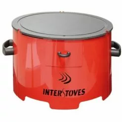 INTERSTOVES Barbecue - Plancha à Granulés Sunny 5KW - Rouge