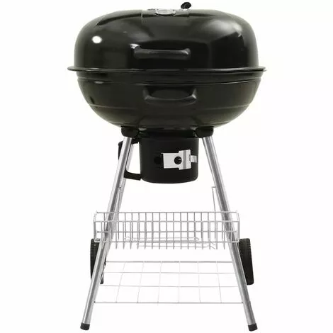 VidaXL 313358 Kettle Charcoal BBQ Grill 73x58x96 Cm Steel - Noir 5 VidaXL 313358 Kettle Charcoal BBQ Grill 73x58x96 Cm Steel - Noir – Image 3