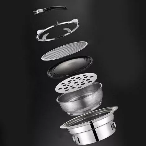 HAPPYSHOPPING Ensemble De 7 Grilles De Barbecue Au Charbon De Bois En Acier Inoxydable, Grand 40 Cm - Grand 40 Cm 6 HAPPYSHOPPING Ensemble De 7 Grilles De Barbecue Au Charbon De Bois En Acier Inoxydable, Grand 40 Cm - Grand 40 Cm – Image 4