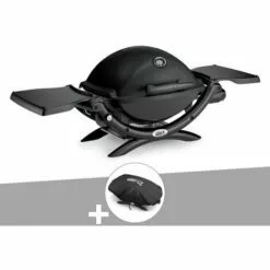 Barbecue Gaz Weber Q 1200 Noir + Housse - Noir