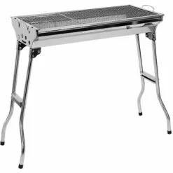 OOBEST Barbecue Portable Et Pliable En Acier Inoxydable Avec Grille En Carbone Pour Pique-nique, Camping, Jardin, 73 X 33 X 71 Cm, Argenté -France Barbecue Soldes Boutique 33752439 5
