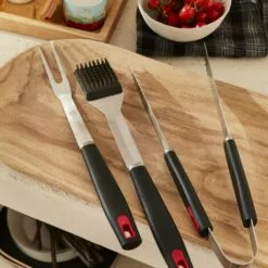 ALICE'S GARDEN Barbecue PREMIUM Charbon De Bois Ø57cm. Charles + Accessoires - Noir émaillé. Avec Grille Amovible. Aérateurs. Fumoir. Récupérateur De Cendres. Housse. Rack Et Ustensiles + Souffleur Offert - Noir -France Barbecue Soldes Boutique 33837731 4