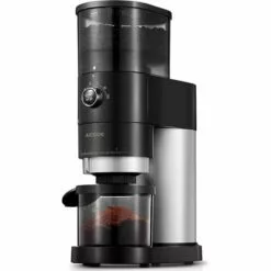 AICOK Moulin à Café électrique Avec 42 Réglages De Mouture Précis, Mouture à Une Touche De 50 Secondes, Facile à Nettoyer, Noir Mat