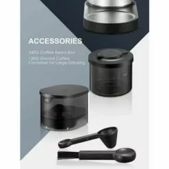 AICOK Moulin à Café électrique Avec 42 Réglages De Mouture Précis, Mouture à Une Touche De 50 Secondes, Facile à Nettoyer, Noir Mat -France Barbecue Soldes Boutique 33878651 4