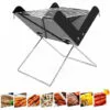 ASUPERMALL Barbecue Au Charbon De Bois Portable Barbecue Au Charbon De Bois Gril Pliant En Acier Inoxydable Pour La Cuisine En Plein Air