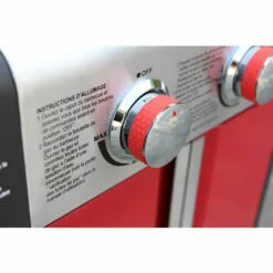 CONCEPT-USINE Barbecue à Gaz 3 Brûleurs + 1 Latéral OKLAHOMA - Rouge -France Barbecue Soldes Boutique 3432668 5