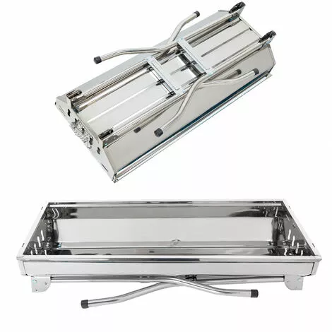 IKAYAA Gril De Barbecue En Acier Inoxydable Grand Menage Exterieur Pliable Portatif Gril A Charbon De Bois Avec Panier De Rangement De Plateau Poele A Frire 7 IKAYAA Gril De Barbecue En Acier Inoxydable Grand Menage Exterieur Pliable Portatif Gril A Charbon De Bois Avec Panier De Rangement De Plateau Poele A Frire – Image 5