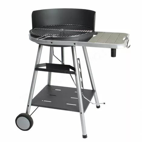 HOMEMAISON Barbecue Charbon De Bois Avec Grille Pivotante Noir 86 X 63,5 X 95 Cm - Noir 3 HOMEMAISON Barbecue Charbon De Bois Avec Grille Pivotante Noir 86 X 63,5 X 95 Cm - Noir