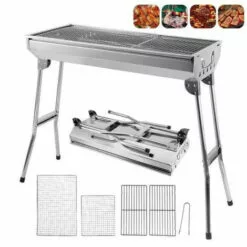 Aqrau Barbecue Gril Portable Pliable En Acier Inoxydable 9 Aqrau Barbecue Gril Portable Pliable En Acier Inoxydable -France Barbecue Soldes Boutique 35618524 3