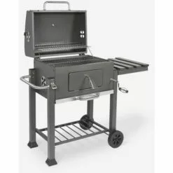 MR TUZZA Barbecue Au Charbon De Bois Avec Roulettes Et Collecteur De Braises T-Bone