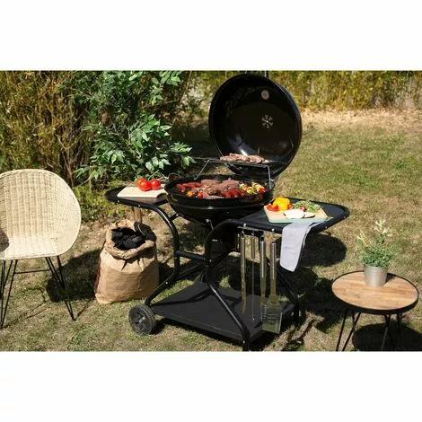 LIVOO FEEL GOOD MOMENTS Livoo - Barbecue Charbon Avec Tablettes DOC246 - Noir 5 LIVOO FEEL GOOD MOMENTS Livoo - Barbecue Charbon Avec Tablettes DOC246 - Noir – Image 3
