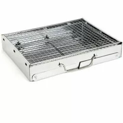 HAPPYSHOPPING Grand Menage Exterieur En Acier Blanc 3-5 Personnes Gril Au Charbon De Bois En Acier Inoxydable Gril Pliant Portable -France Barbecue Soldes Boutique 36998767 4