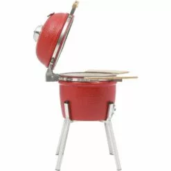 VidaXL Barbecue à Fumoir Kamado Céramique 81 Cm - Rouge -France Barbecue Soldes Boutique 37035446 3
