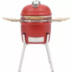 VidaXL Barbecue à Fumoir Kamado Céramique 81 Cm - Rouge -France Barbecue Soldes Boutique 37035446 4