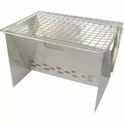 ASUPERMALL Rechaud De Camping Mini Barbecue Grill Rechaud A Charbon Exterieur Acier Inoxydable Avec Sac De Transport Pour Camping Randonnee Randonnee Barbecue, Argent