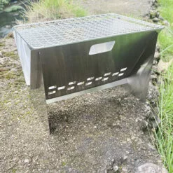 ASUPERMALL Rechaud De Camping Mini Barbecue Grill Rechaud A Charbon Exterieur Acier Inoxydable Avec Sac De Transport Pour Camping Randonnee Randonnee Barbecue, Argent -France Barbecue Soldes Boutique 37271687 3