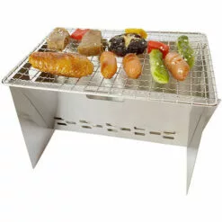 ASUPERMALL Rechaud De Camping Mini Barbecue Grill Rechaud A Charbon Exterieur Acier Inoxydable Avec Sac De Transport Pour Camping Randonnee Randonnee Barbecue, Argent -France Barbecue Soldes Boutique 37271687 5