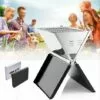SENDERPICK Barbecue Pliable En Acier Inoxydable Noir 1 SENDERPICK Barbecue Pliable En Acier Inoxydable Noir -France Barbecue Soldes Boutique 38293364 1