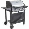 Dmora Barbecue à Gaz 3 Feux, En Métal Et étagères En Bois, 136 X 56 X H108 Cm -France Barbecue Soldes Boutique 38604470 1