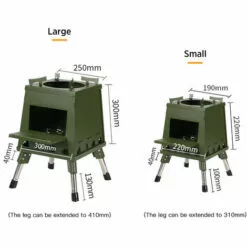 HAPPYSHOPPING Poele De Camping Pliant Poele A Bois Portable Avec Pieds Retractables Pour Camping Randonnee Randonnee Rechaud De Cuisine En Plein Air, Modele: Noir S -France Barbecue Soldes Boutique 38679299 5